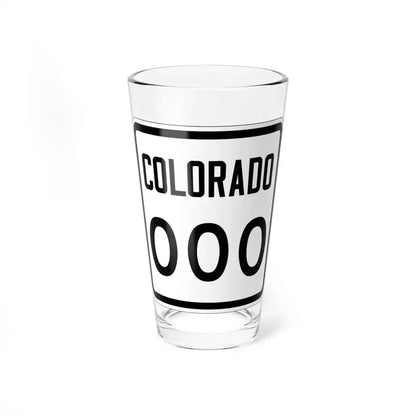 Colorado 000 1946 template (Colorado) (Road Sign) Pint Glss 16oz 16oz - Go Mug Yourself