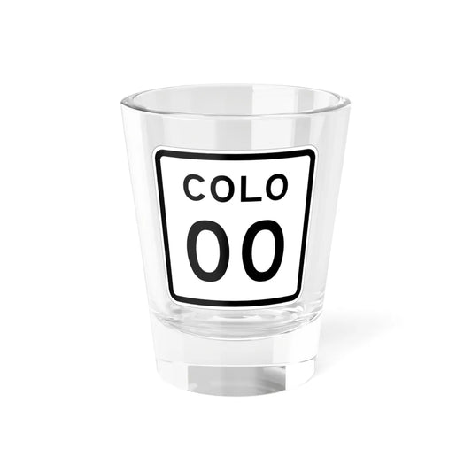Colorado 000 1952 template (Colorado) (Road Sign) Shot Glass 1.5oz 1.5oz - Go Mug Yourself