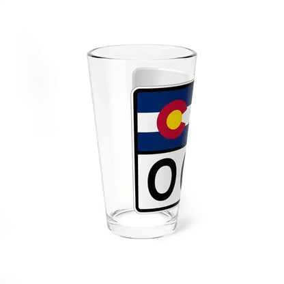 Colorado 000 wide (Colorado) (Road Sign) Pint Glass 16oz - Go Mug Yourself