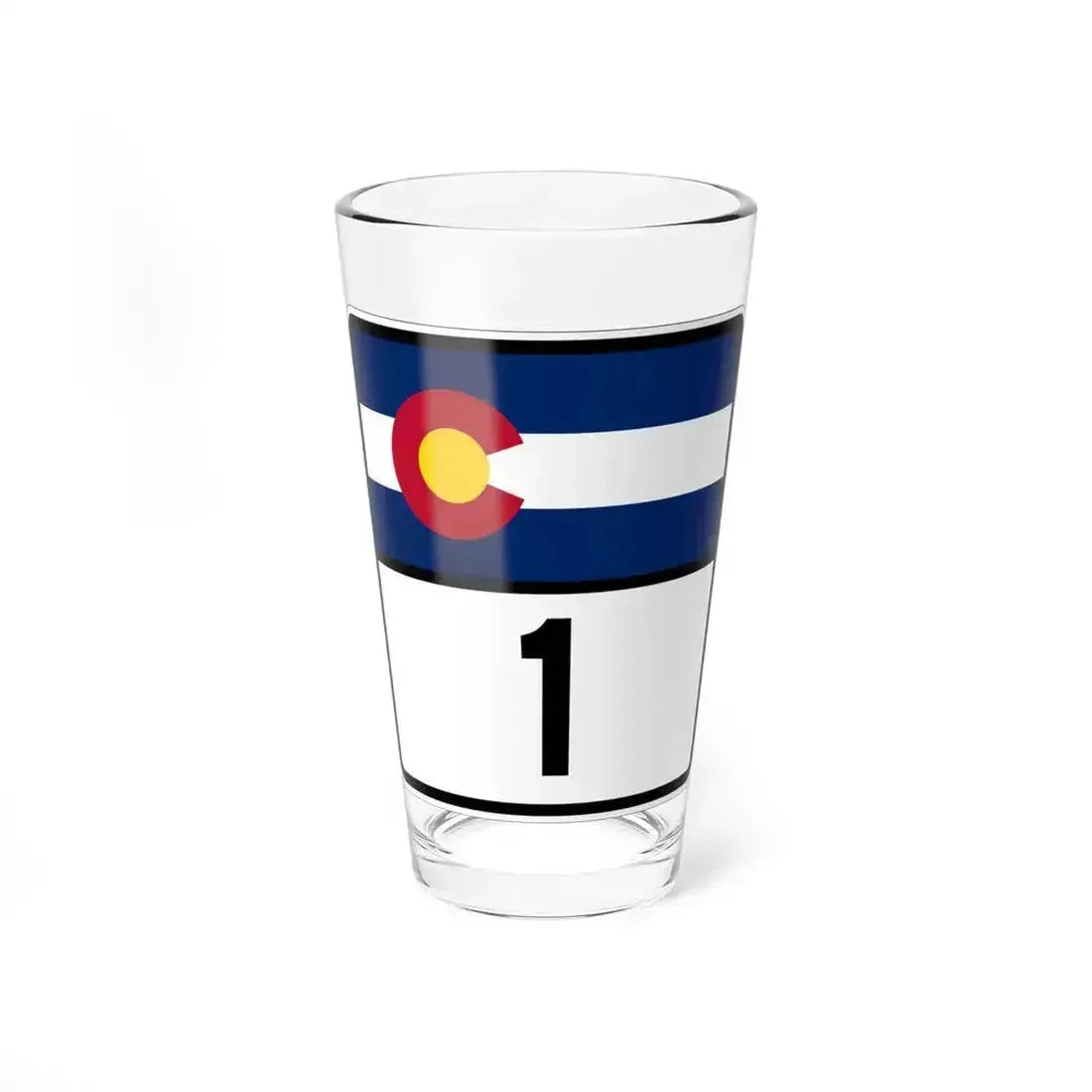 Colorado 1 (Colorado) (Road Sign) Pint Glass 16oz 16oz - Go Mug Yourself