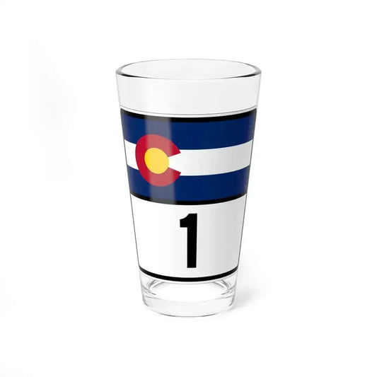 Colorado 1 (Colorado) (Road Sign) Pint Glass 16oz 16oz - Go Mug Yourself