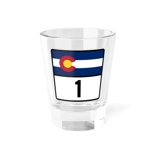 Colorado 1 (Colorado) (Road Sign) Shot Glass 1.5oz 1.5oz - Go Mug Yourself