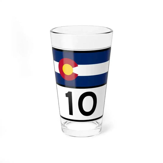 Colorado 10 (Colorado) (Road Sign) Pint Glass 16oz 16oz - Go Mug Yourself