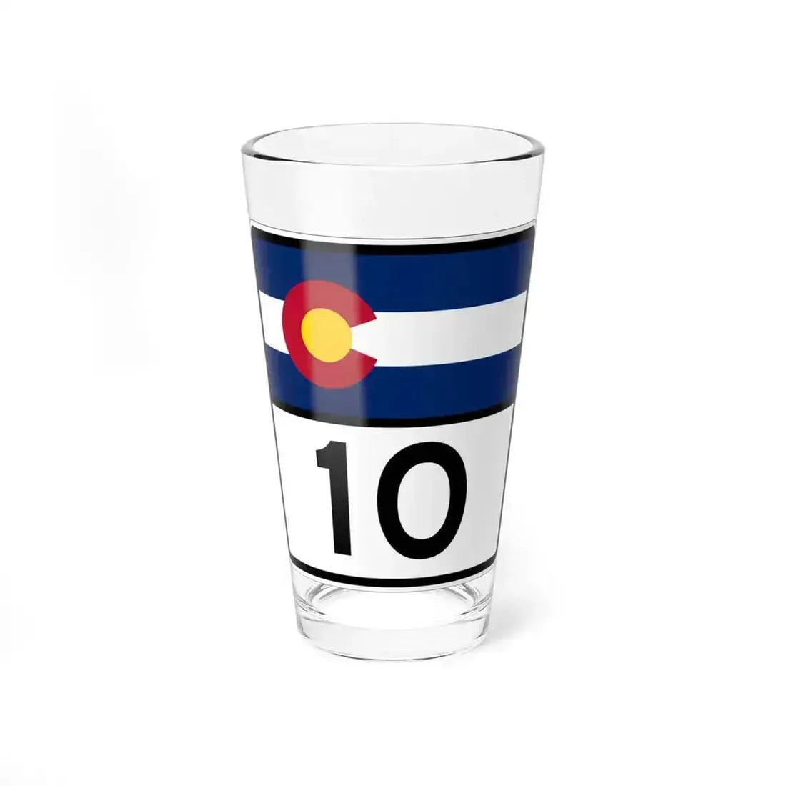 Colorado 10 (Colorado) (Road Sign) Pint Glss 16oz 16oz - Go Mug Yourself