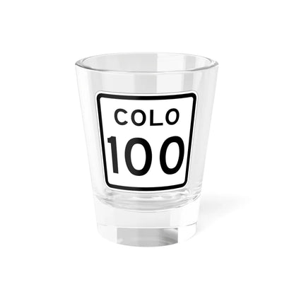 Colorado 100 1952 (Colorado) (Road Sign) Shot Glass 1.5oz 1.5oz - Go Mug Yourself