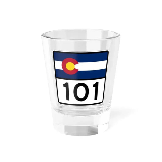Colorado 101 (Colorado) (Road Sign) Shot Glass 1.5oz 1.5oz - Go Mug Yourself