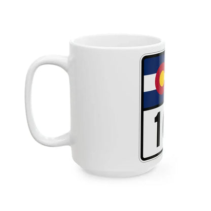 Colorado 101 (Colorado) (Road Sign) White Coffee Mug - Go Mug Yourself