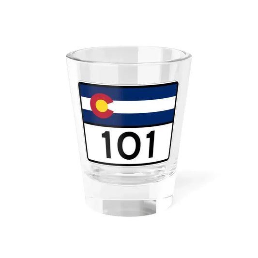 Colorado 101 wide (Colorado) (Road Sign) Shot Glass 1.5oz 1.5oz - Go Mug Yourself