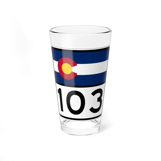 Colorado 103 (Colorado) (Road Sign) Pint Glass 16oz 16oz - Go Mug Yourself
