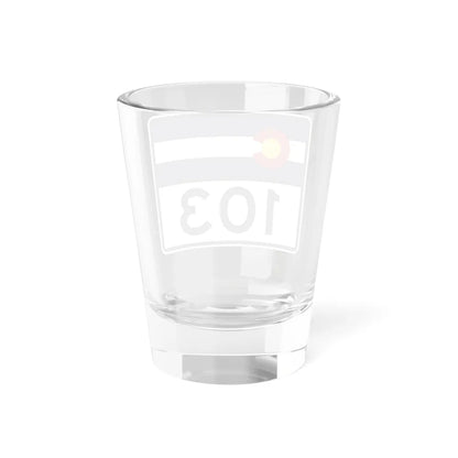Colorado 103 wide (Colorado) (Road Sign) Shot Glass 1.5oz - Go Mug Yourself