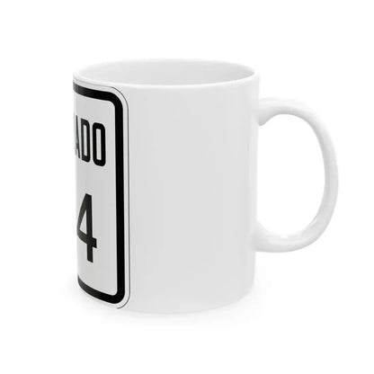 Colorado 104 1946 (Colorado) (Road Sign) White Coffee Mug - Go Mug Yourself