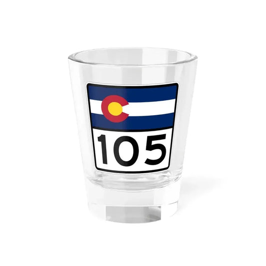 Colorado 105 (Colorado) (Road Sign) Shot Glass 1.5oz 1.5oz - Go Mug Yourself
