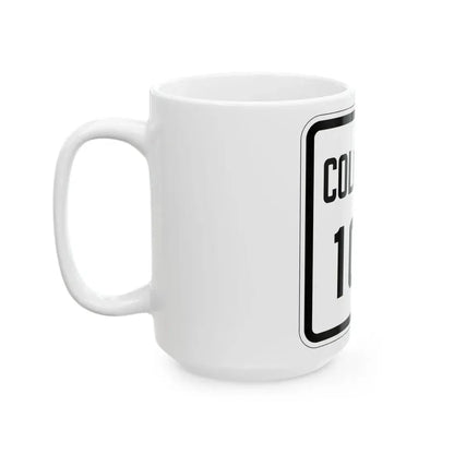 Colorado 107 1926 (Colorado) (Road Sign) White Coffee Mug - Go Mug Yourself