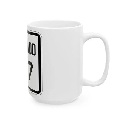 Colorado 107 1926 (Colorado) (Road Sign) White Coffee Mug - Go Mug Yourself