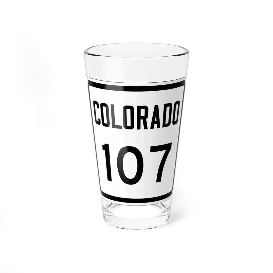 Colorado 107 1946 (Colorado) (Road Sign) Pint Glass 16oz 16oz - Go Mug Yourself