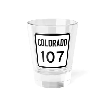 Colorado 107 1946 (Colorado) (Road Sign) Shot Glass 1.5oz 1.5oz - Go Mug Yourself