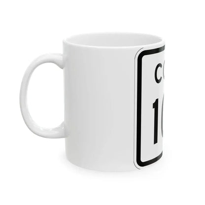 Colorado 107 1952 (Colorado) (Road Sign) White Coffee Mug - Go Mug Yourself