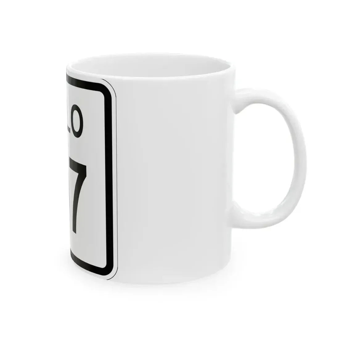 Colorado 107 1952 (Colorado) (Road Sign) White Coffee Mug - Go Mug Yourself
