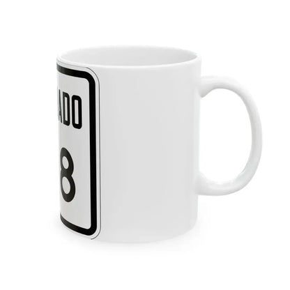 Colorado 108 1946 (Colorado) (Road Sign) White Coffee Mug - Go Mug Yourself