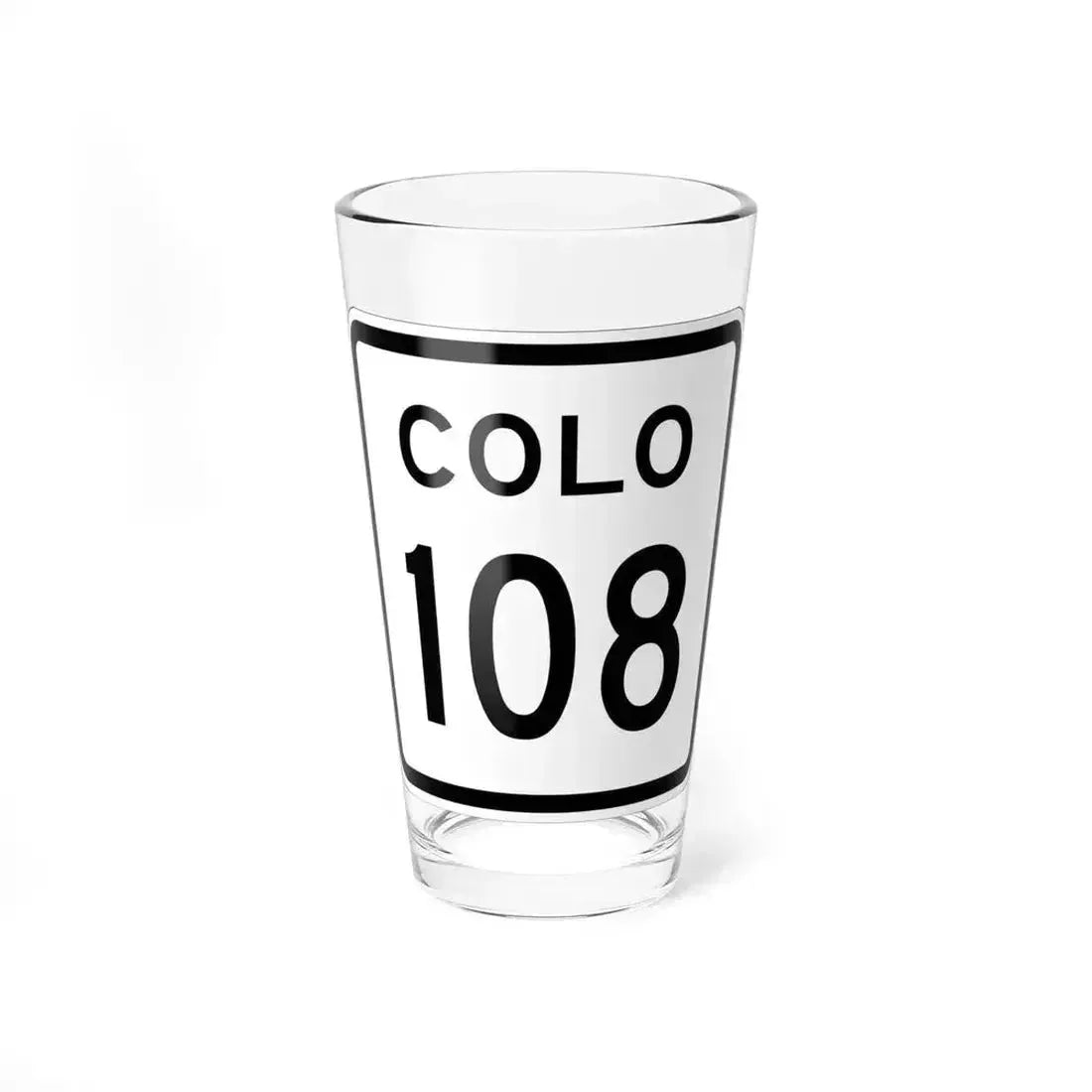 Colorado 108 1952 (Colorado) (Road Sign) Pint Glass 16oz 16oz - Go Mug Yourself