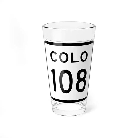 Colorado 108 1952 (Colorado) (Road Sign) Pint Glass 16oz 16oz - Go Mug Yourself