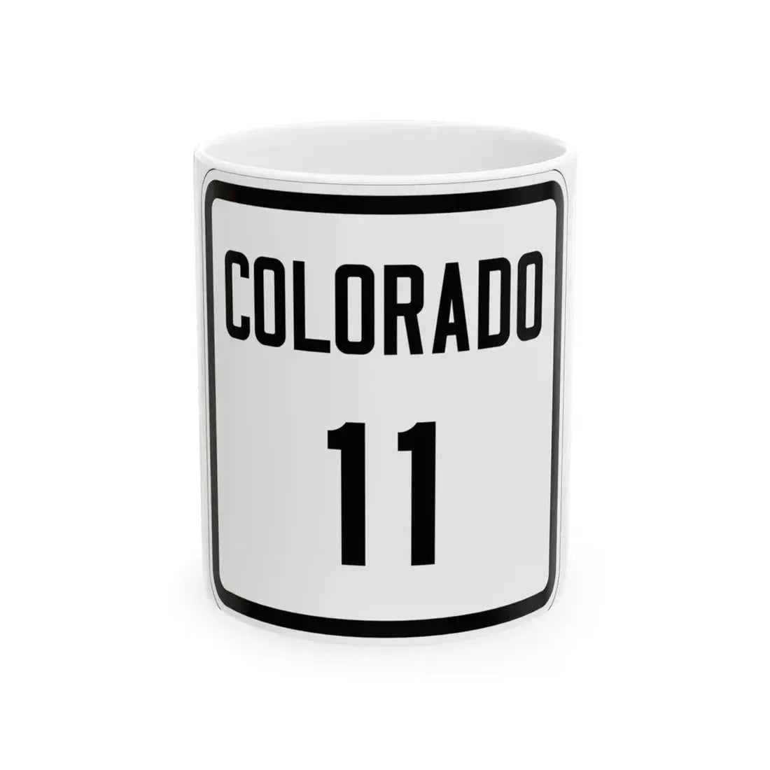 Colorado 11 1946 (Colorado) (Road Sign) White Coffee Mug 11oz - Go Mug Yourself