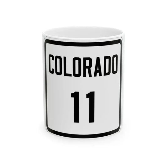 Colorado 11 1946 (Colorado) (Road Sign) White Coffee Mug 11oz - Go Mug Yourself