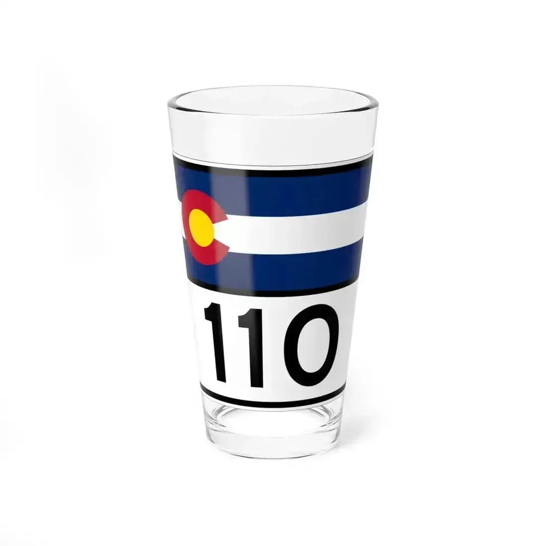 Colorado 110 wide (Colorado) (Road Sign) Pint Glass 16oz 16oz - Go Mug Yourself