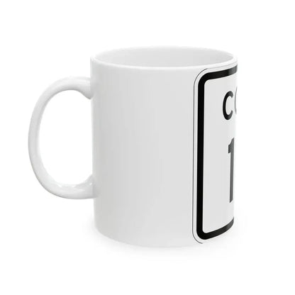 Colorado 111 1952 (Colorado) (Road Sign) White Coffee Mug - Go Mug Yourself