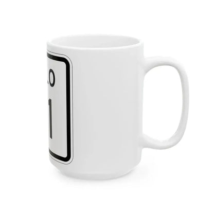 Colorado 111 1952 (Colorado) (Road Sign) White Coffee Mug - Go Mug Yourself