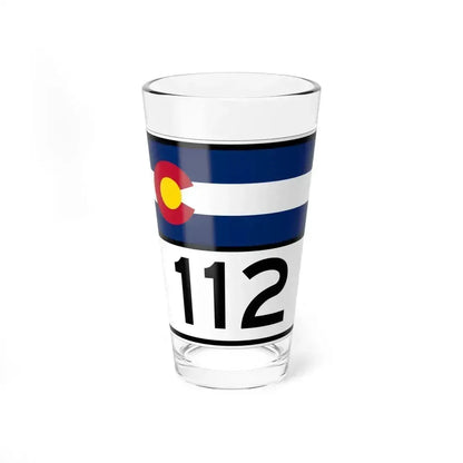 Colorado 112 wide (Colorado) (Road Sign) Pint Glass 16oz 16oz - Go Mug Yourself