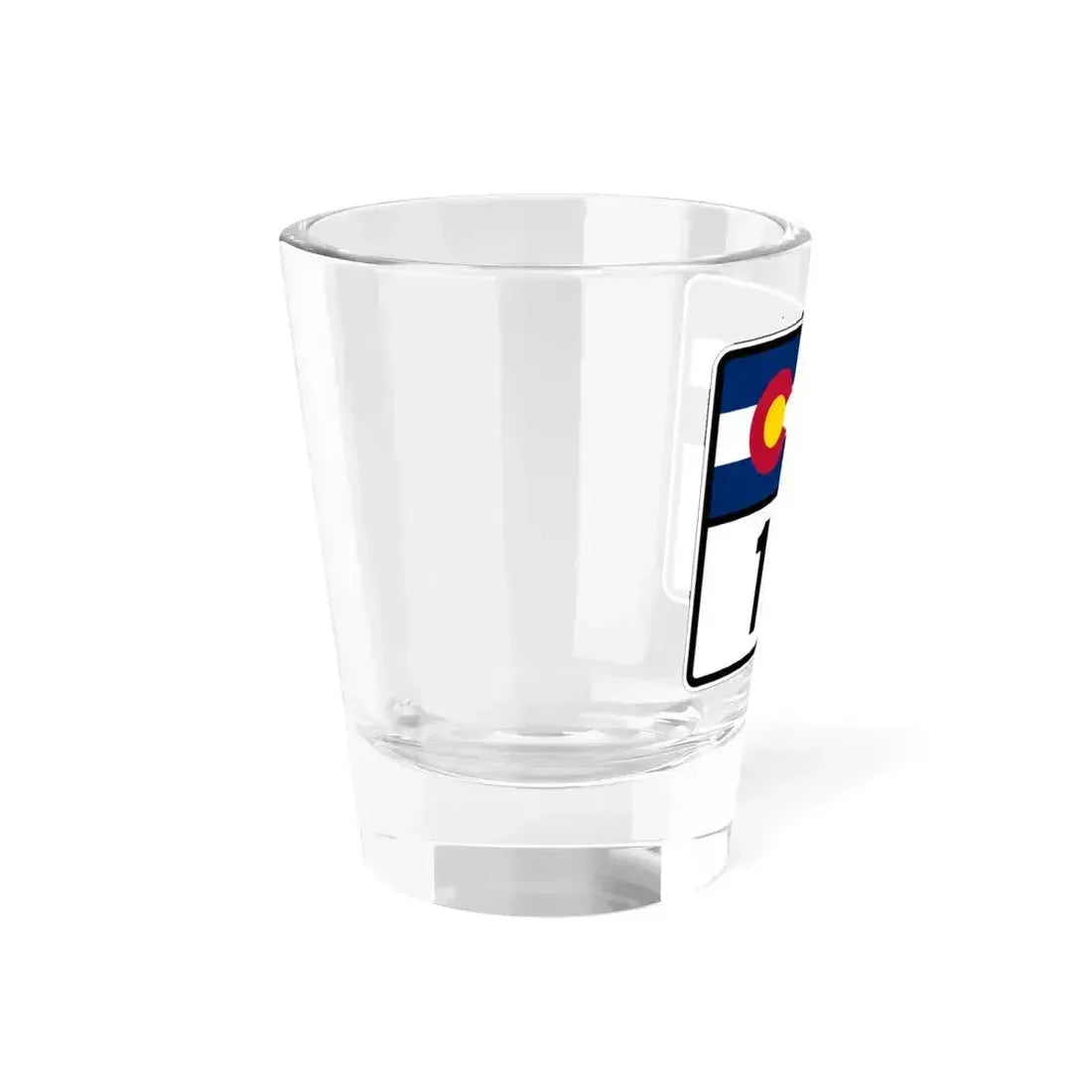 Colorado 116 wide (Colorado) (Road Sign) Shot Glass 1.5oz - Go Mug Yourself