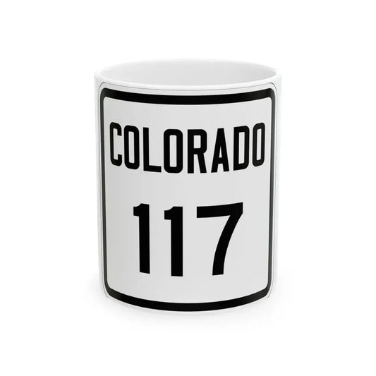 Colorado 117 1946 (Colorado) (Road Sign) White Coffee Mug 11oz - Go Mug Yourself