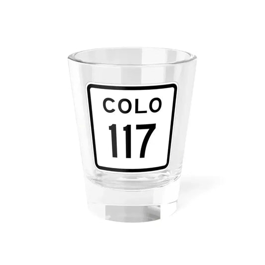 Colorado 117 1952 (Colorado) (Road Sign) Shot Glass 1.5oz 1.5oz - Go Mug Yourself