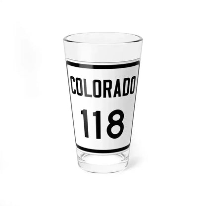Colorado 118 1946 (Colorado) (Road Sign) Pint Glass 16oz 16oz - Go Mug Yourself