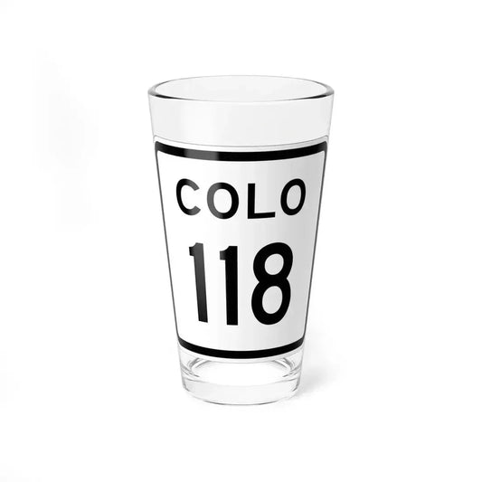 Colorado 118 1952 (Colorado) (Road Sign) Pint Glss 16oz 16oz - Go Mug Yourself