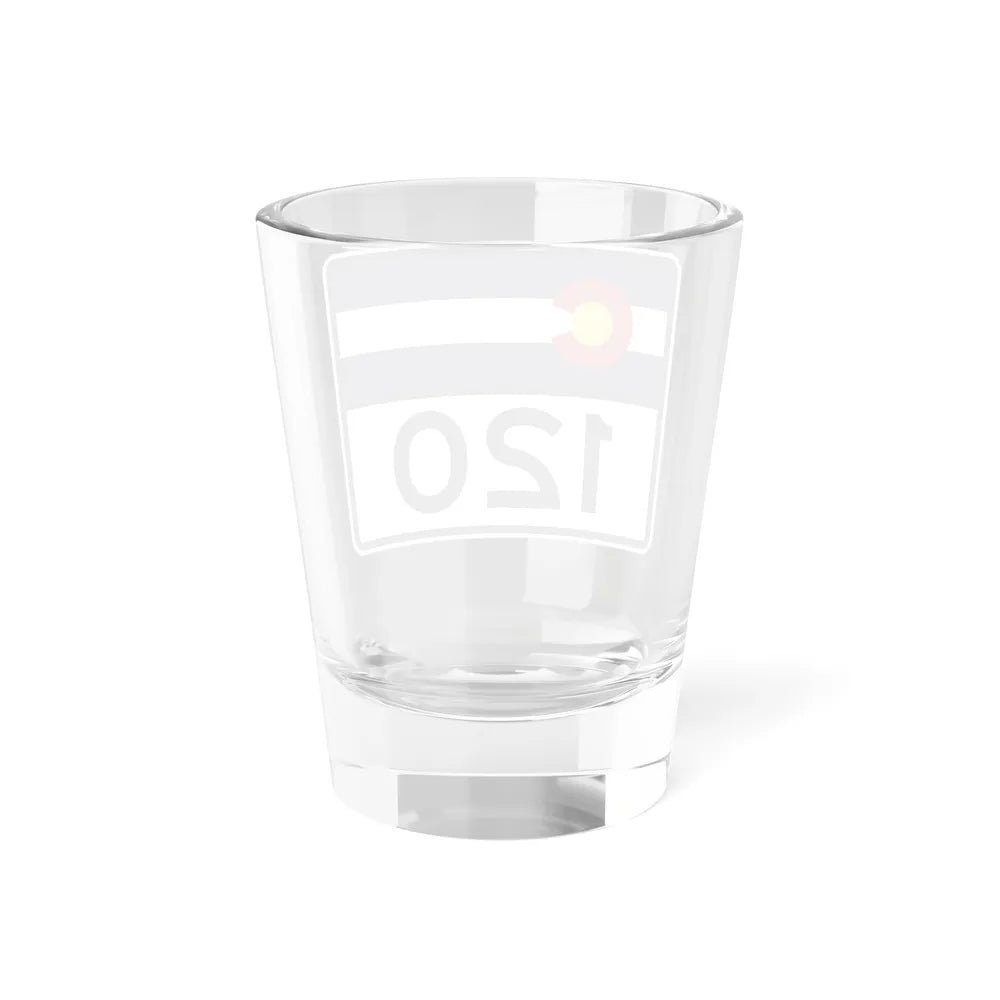 Colorado 120 wide (Colorado) (Road Sign) Shot Glass 1.5oz - Go Mug Yourself