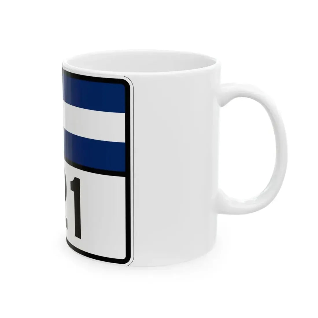 Colorado 121 wide (Colorado) (Road Sign) White Coffee Mug - Go Mug Yourself