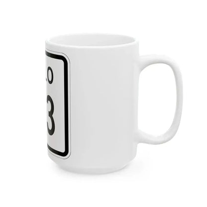 Colorado 123 1952 (Colorado) (Road Sign) White Coffee Mug - Go Mug Yourself