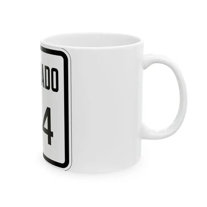 Colorado 124 1946 (Colorado) (Road Sign) White Coffee Mug - Go Mug Yourself