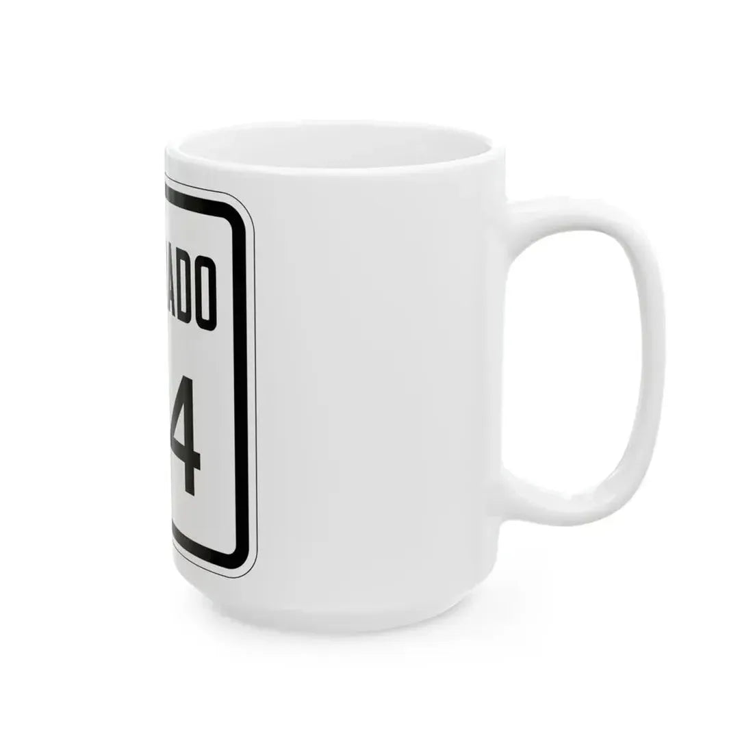 Colorado 124 1946 (Colorado) (Road Sign) White Coffee Mug - Go Mug Yourself