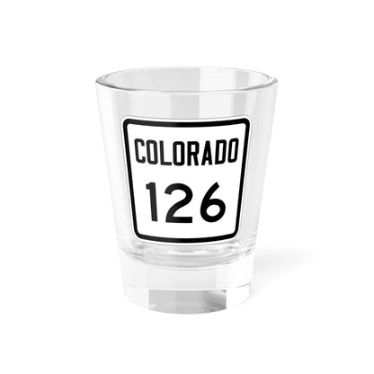 Colorado 126 1946 (Colorado) (Road Sign) Shot Glass 1.5oz-1.5oz-Go Mug Yourself