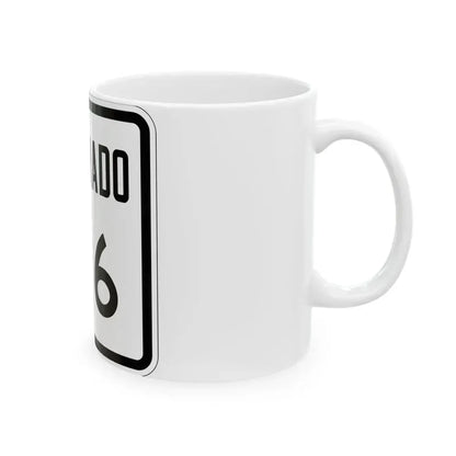 Colorado 126 1946 (Colorado) (Road Sign) White Coffee Mug - Go Mug Yourself