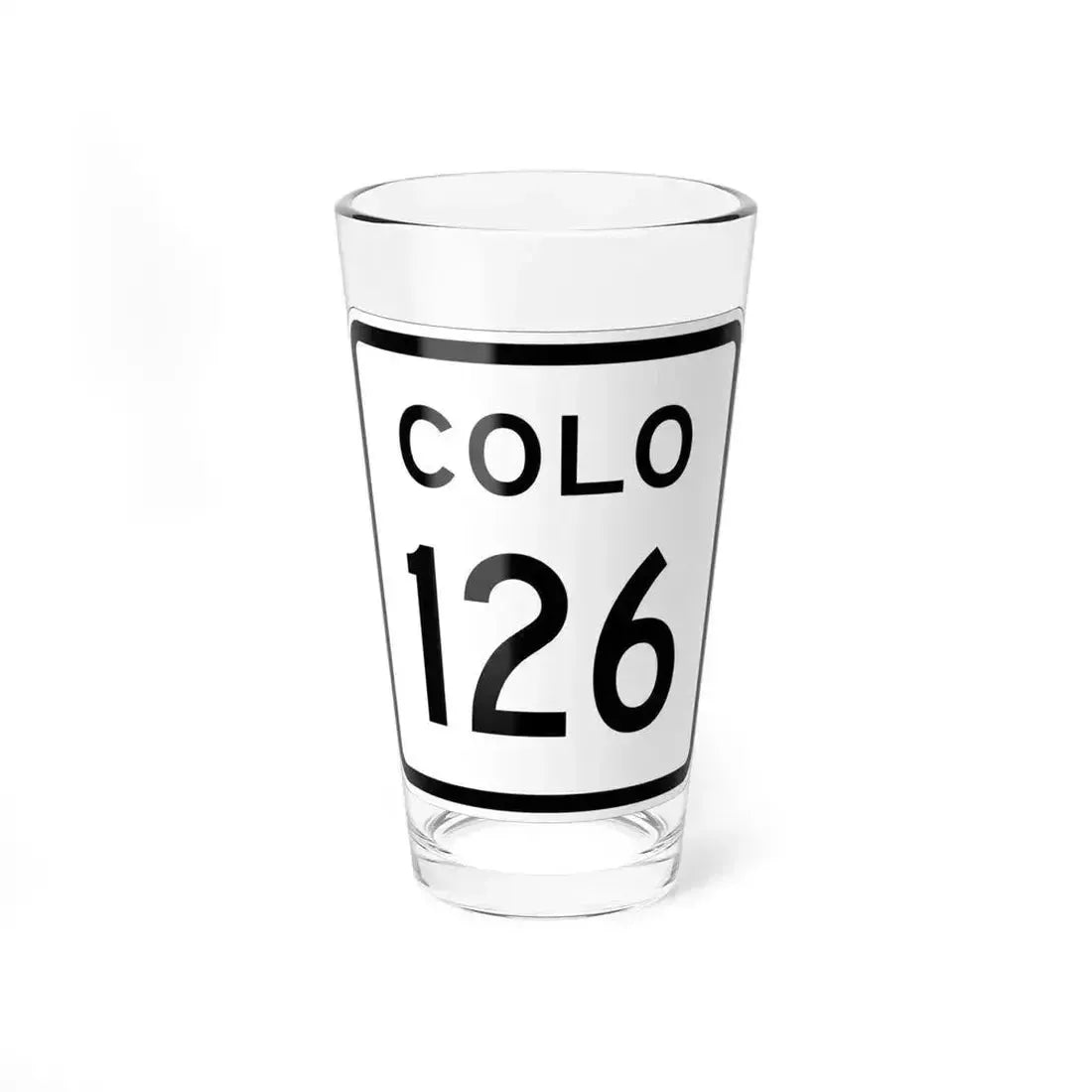 Colorado 126 1952 (Colorado) (Road Sign) Pint Glass 16oz 16oz - Go Mug Yourself