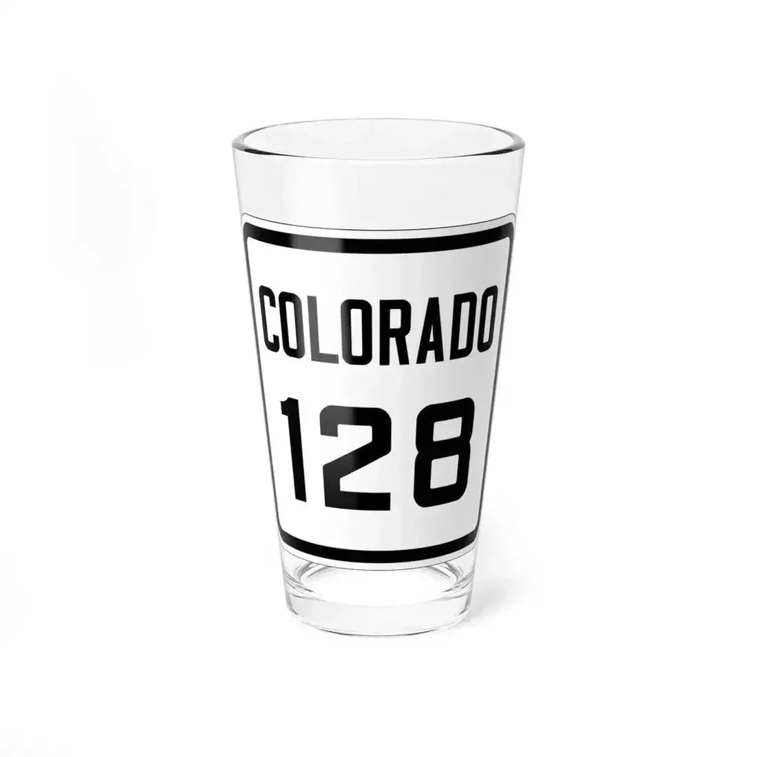 Colorado 128 1926 (Colorado) (Road Sign) Pint Glass 16oz 16oz - Go Mug Yourself