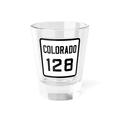 Colorado 128 1926 (Colorado) (Road Sign) Shot Glass 1.5oz 1.5oz - Go Mug Yourself