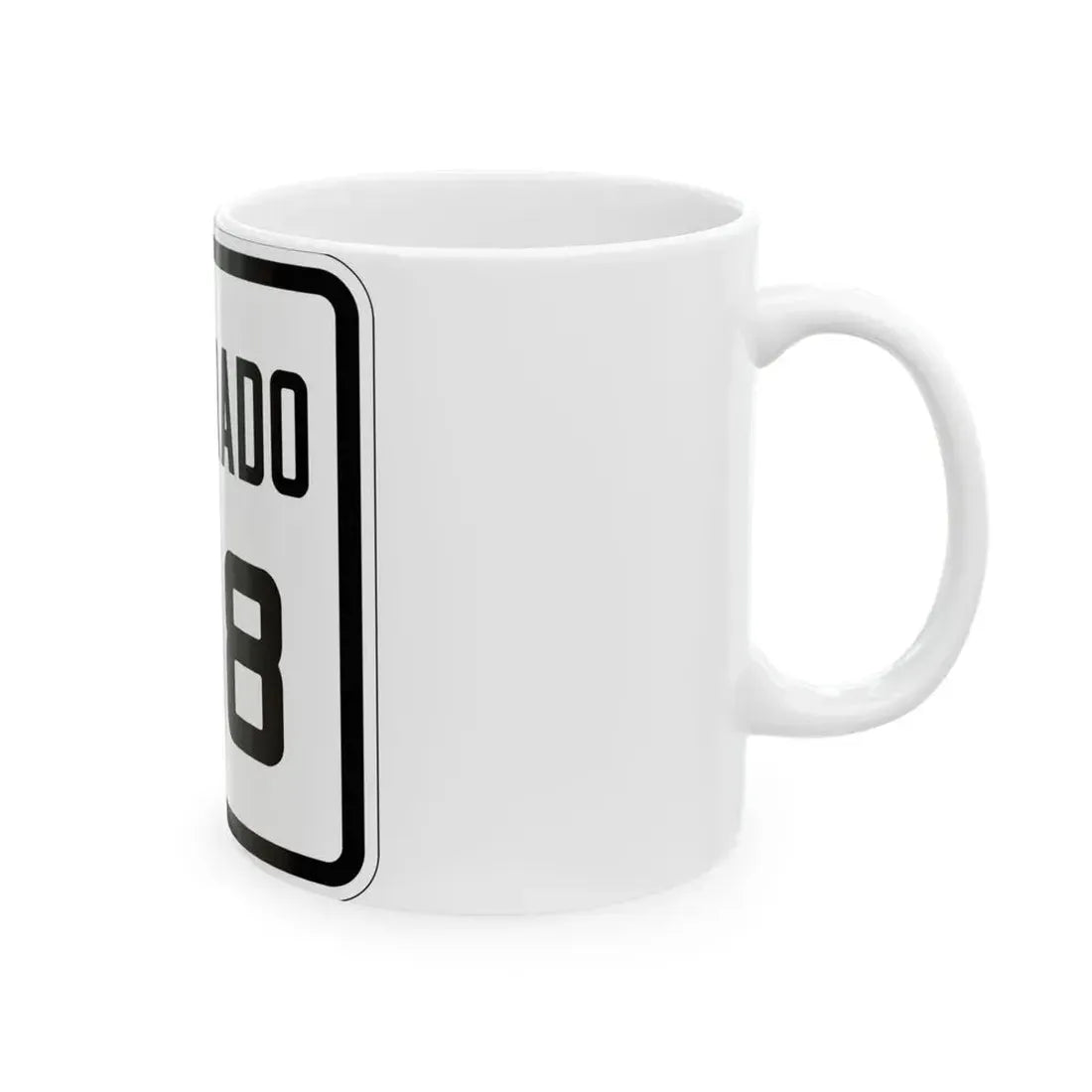 Colorado 128 1926 (Colorado) (Road Sign) White Coffee Mug - Go Mug Yourself