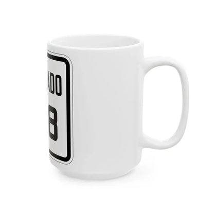 Colorado 128 1926 (Colorado) (Road Sign) White Coffee Mug - Go Mug Yourself
