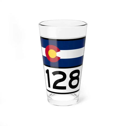 Colorado 128 (Colorado) (Road Sign) Pint Glss 16oz 16oz - Go Mug Yourself