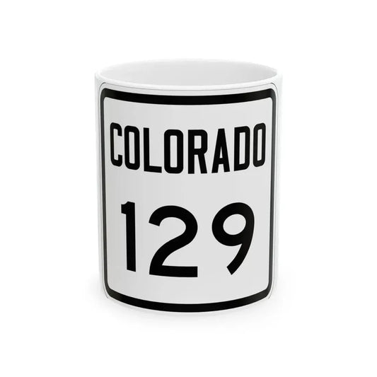 Colorado 129 1946 (Colorado) (Road Sign) White Coffee Mug 11oz - Go Mug Yourself